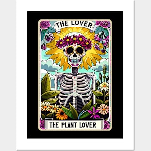 The Plant Lover funny skeleton tarot card Posters and Art